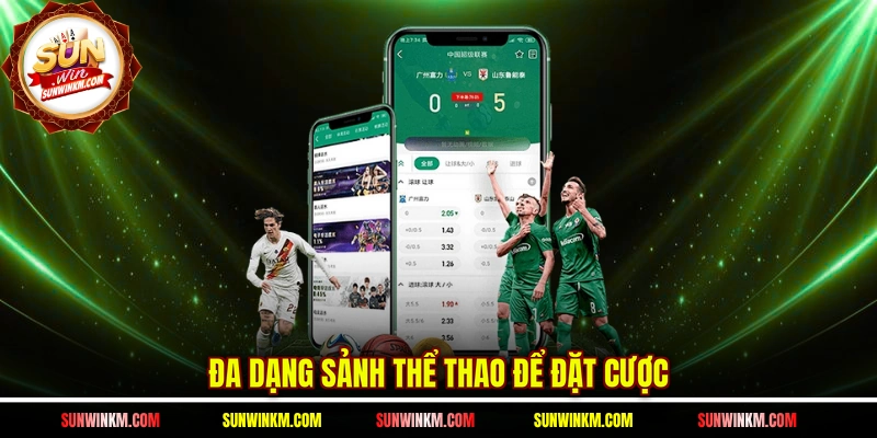 Đa dạng sảnh thể thao để đặt cược